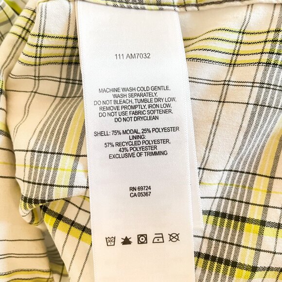 Columbia Omni Shade Button Down Shirt Men's M Yellow Plaid Short Sleeve AM7032 - Picture 5 of 5